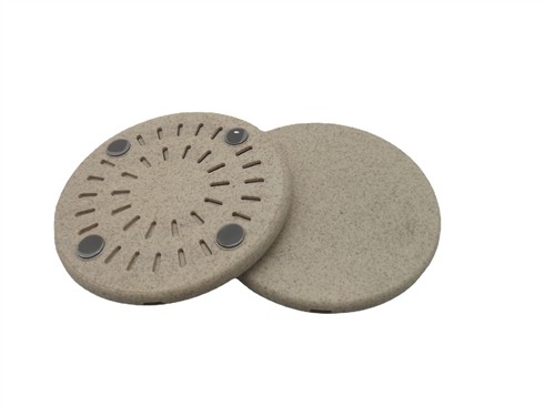 Round Wireless Charger Sustainable Wireless Phone Charger Wheat Straw Model Customized logo for Promotion