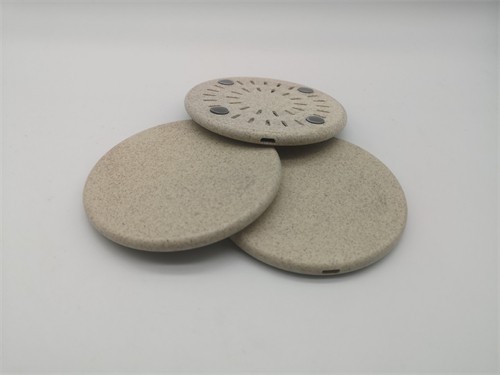 Round Wireless Charger Sustainable Wireless Phone Charger Wheat Straw Model Customized logo for Promotion