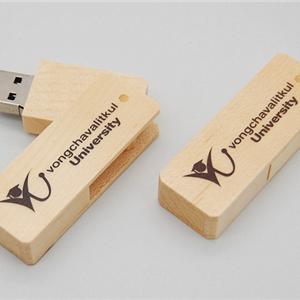 Swivel USB Flash Drive Bamboo or Wood USB Stick Customized logo for Promotion Gift 