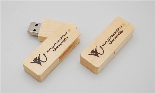 Swivel USB Flash Drive Bamboo or Wood USB Stick Customized logo for Promotion Gift 