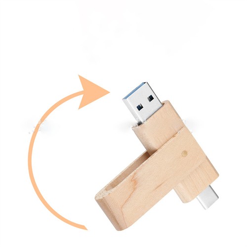 Multifunctional OTG USB Sticks Wooden Phone USB Flash Drives Type C USB Bamboo Models Custom logo for Promotion