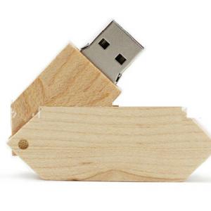 Twist USB Flash Drive Bamboo or Wood USB Stick Swivel model Customized logo for Promotion Gift