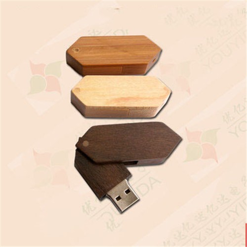 Twist USB Flash Drive Bamboo or Wood USB Stick Swivel model Customized logo for Promotion Gift