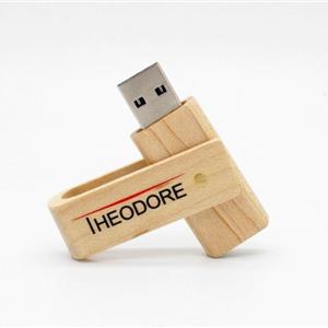 Twist USB Stick Bamboo or Wood USB Flash Drive Swivel model Custom logo for Promotion Gift 