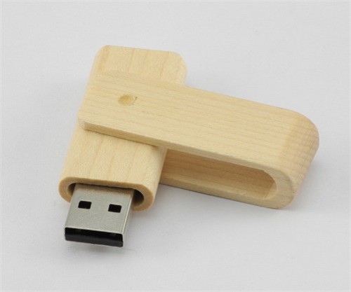 Twist USB Stick Bamboo or Wood USB Flash Drive Swivel model Custom logo for Promotion Gift 