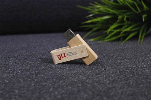 Twist USB Stick Bamboo or Wood USB Flash Drive Swivel model Custom logo for Promotion Gift 