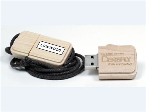 Sustainable USB Memory Drive Bamboo USB Flash Drive Wooden Stick with Lanyard Custom logo