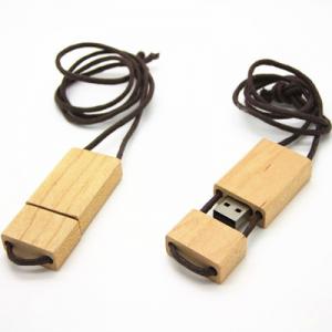 Lanyard USB Flash Drive Bamboo USB or Wooden USB Stick Custom logo for Cooperated Gifts