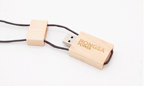 Lanyard USB Flash Drive Bamboo USB or Wooden USB Stick Custom logo for Cooperated Gifts