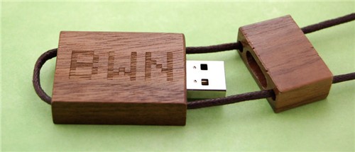 Lanyard USB Flash Drive Bamboo USB or Wooden USB Stick Custom logo for Cooperated Gifts