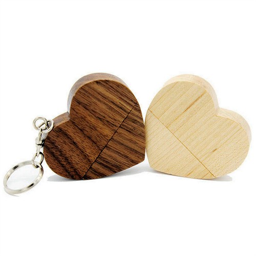 Custom USB Flash Drive Heart Model Bamboo USB or Wooden USB Stick Custom logo for Promotion Gifts 