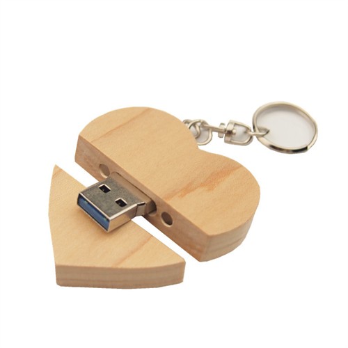 Custom USB Flash Drive Heart Model Bamboo USB or Wooden USB Stick Custom logo for Promotion Gifts 