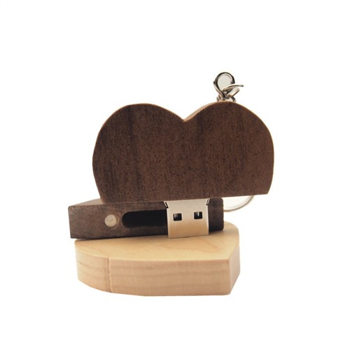 Custom USB Flash Drive Heart Model Bamboo USB or Wooden USB Stick Custom logo for Promotion Gifts 