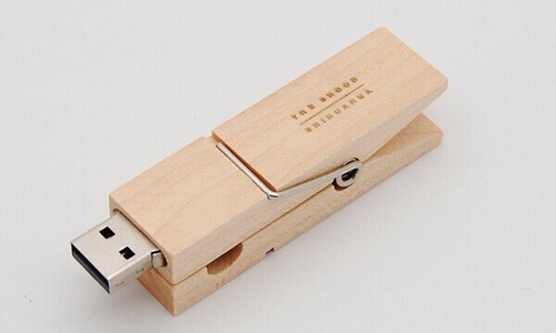 Custom USB Flash Drive Clip Model Bamboo USB or Wooden USB Stick Customized logo for Promotion