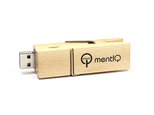 Custom USB Flash Drive Clip Model Bamboo USB or Wooden USB Stick Customized logo for Promotion