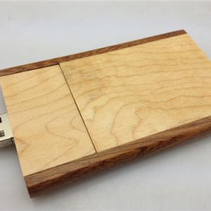 USB Flash Card Wooden USB Drive or Bamboo USB Disk Customized Logo Printed or Engraved for Promotion Gifts