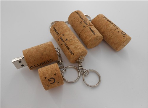 Natural Soft Wood USB Stick Cork USB Flash Pen Customised Logo Printed or Engraved for Promotion