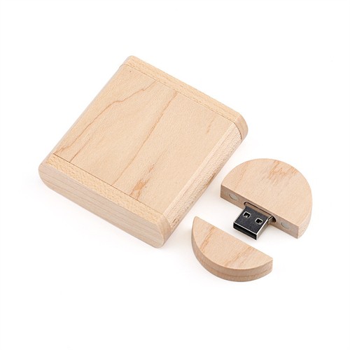 Round USB Memory Disk Bamboo USB Stick or Wooden USB Flash Drive Customized logo for Promotion