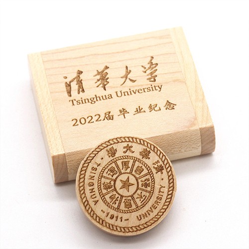 Round USB Memory Disk Bamboo USB Stick or Wooden USB Flash Drive Customized logo for Promotion