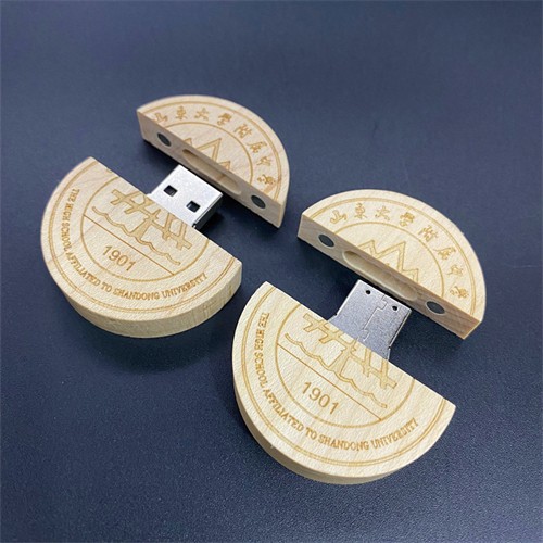 Round USB Memory Disk Bamboo USB Stick or Wooden USB Flash Drive Customized logo for Promotion