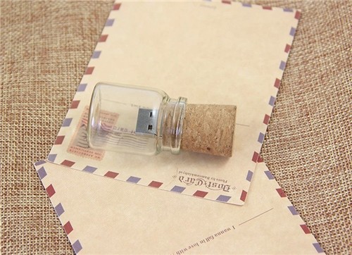 Ecofriendly USB Stick Soft Wood USB Flash Drive Bottle Customized Logo for Promotional Gifts