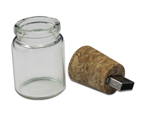 Ecofriendly USB Stick Soft Wood USB Flash Drive Bottle Customized Logo for Promotional Gifts