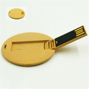 Wheat Straw Round USB Card Flash Drive Recycled USB Memory Card Customized logo for Promotional Gifts