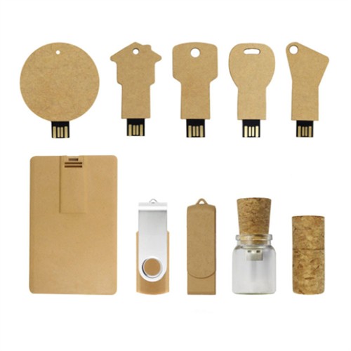 Wheat Straw Round USB Card Flash Drive Recycled USB Memory Card Customized logo for Promotional Gifts