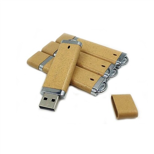 Ecofriendly USB Flash Drive Sustainable USB Stick Recycled Wheat Straw Material Customized logo for Promotion Gifts