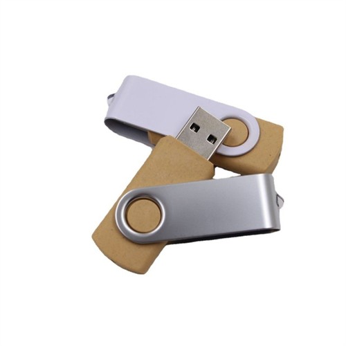 Hot selling Twist USB Flash Drive Sustainable USB Stick Swivel USB Recycled Wheat Straw Material OEM logo Printed or Engraved for Promotion Gifts