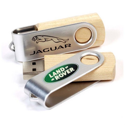 Classic Twist USB Key Wood USB Flash Drive Bamboo USB Stick  Swivel USB Pen Customized logo for Gifts