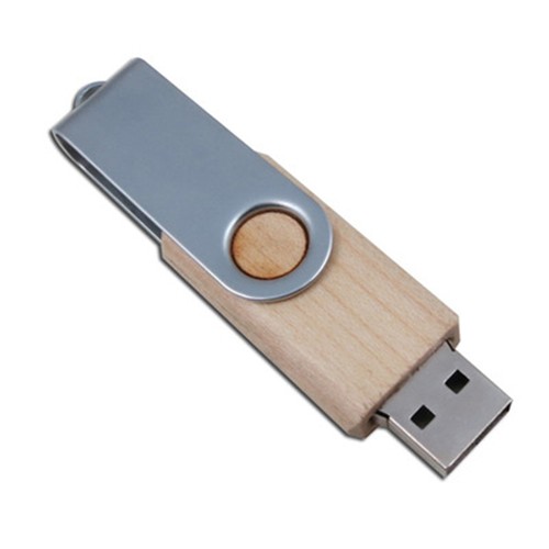 Classic Twist USB Key Wood USB Flash Drive Bamboo USB Stick  Swivel USB Pen Customized logo for Gifts