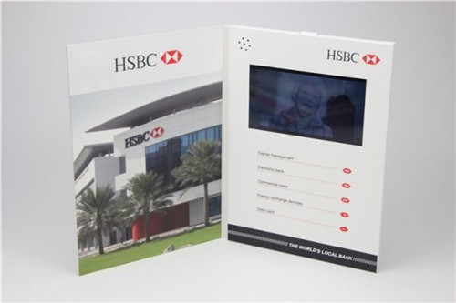 7.0inch Hot Video Brochure Card Video Greeting Card Video Box Digital Brochure for Promotional Gifts 