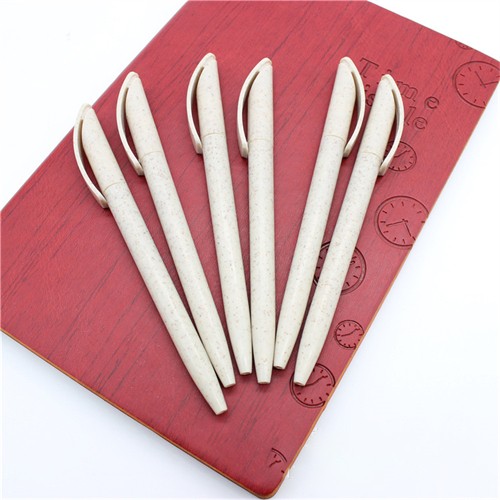Sustainable Ball Pen Wheat Straw Pen Writing Pen Customized Logo for Promotional Gifts