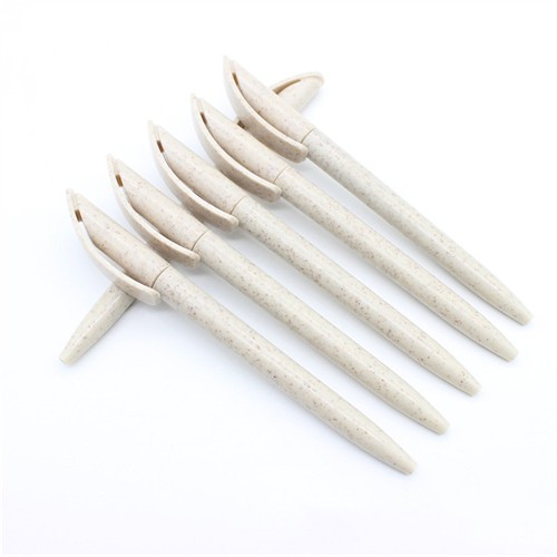 Sustainable Ball Pen Wheat Straw Pen Writing Pen Customized Logo for Promotional Gifts