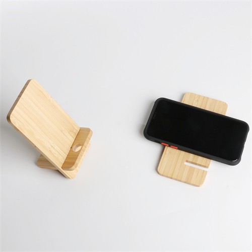 Sustainable Wooden Wireless Charger Phone Holder Bamboo Wireless Phone Charger Split Model OEM Logo for Gifts