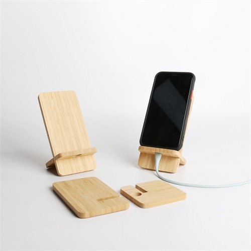 Sustainable Wooden Wireless Charger Phone Holder Bamboo Wireless Phone Charger Split Model OEM Logo for Gifts