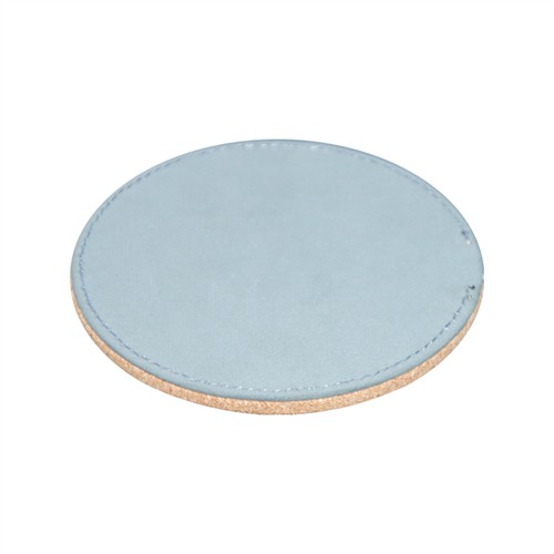 Ecofriendly Cork Wireless Charger Slim Round Wireless Charging Station Soft Wood Phone Charger Customized logo for Promotion