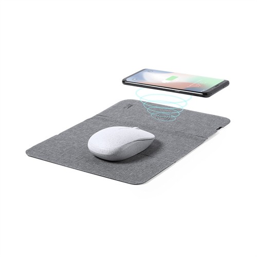 Multifunctional RPET Wireless Charging Station RPET Foldable Mouse Pad Wireless Charger Customized logo for Gifts