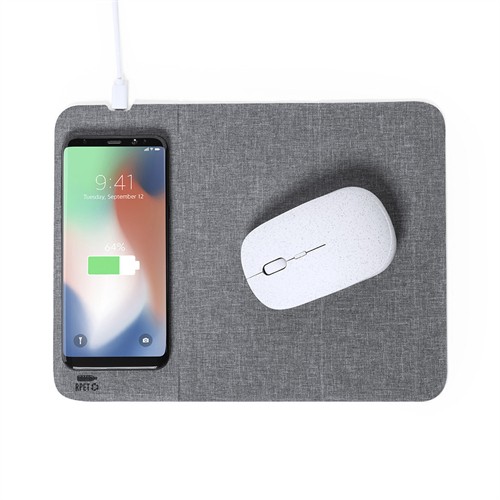 Multifunctional RPET Wireless Charging Station RPET Foldable Mouse Pad Wireless Charger Customized logo for Gifts